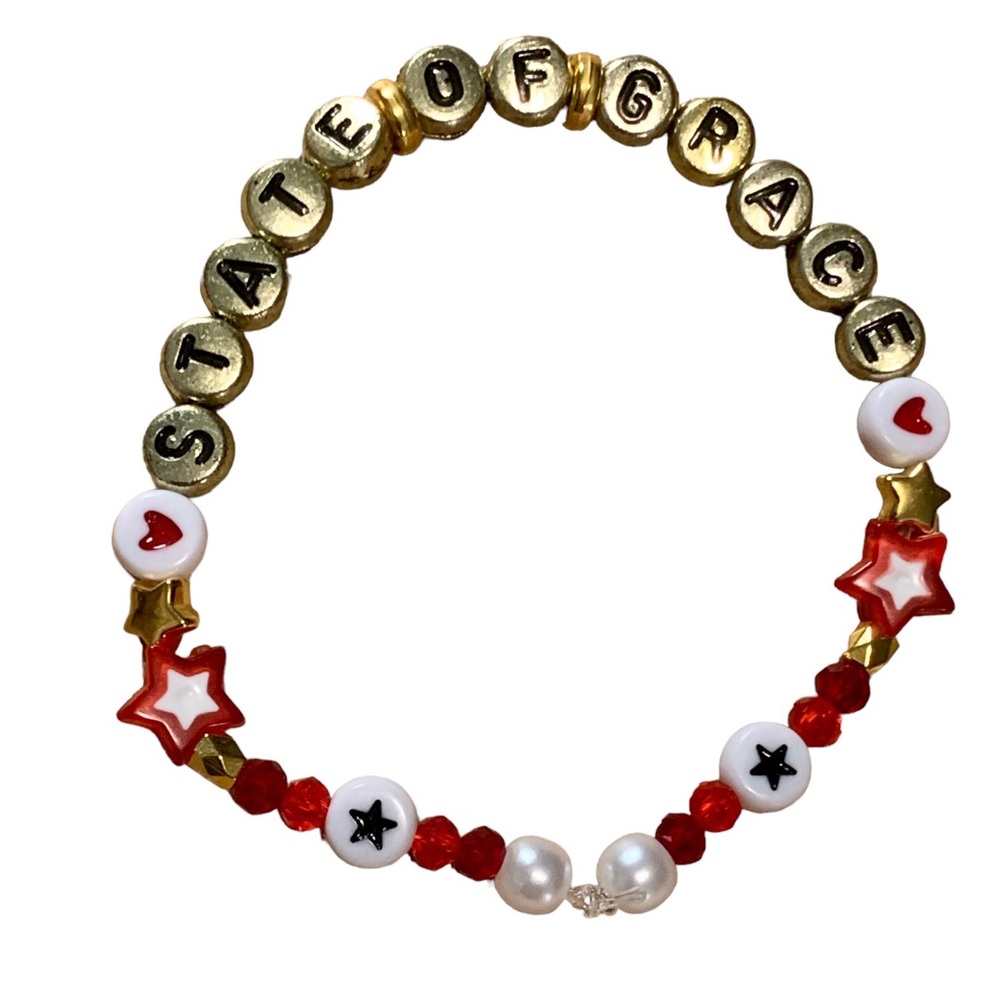 5 for $20 Taylor Swift Handmade Friendship Beaded Bracelet
“State Of Grace”